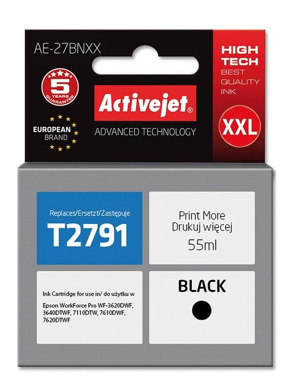 Blækpatron til Epson 27XXL T2791 - Activejet Supreme, sort, 55 ml billede