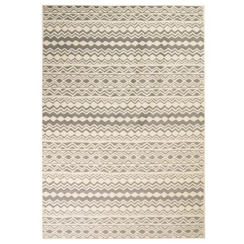 Moderne tæppe traditionelt design 80 x 150 cm beige/grå