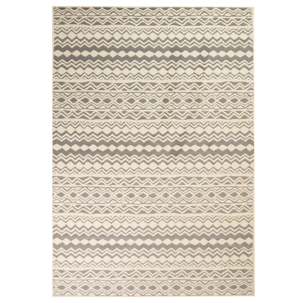 Moderne tæppe traditionelt design 80 x 150 cm beige/grå