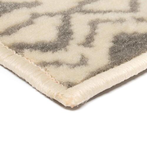 Moderne tæppe traditionelt design 80 x 150 cm beige/grå