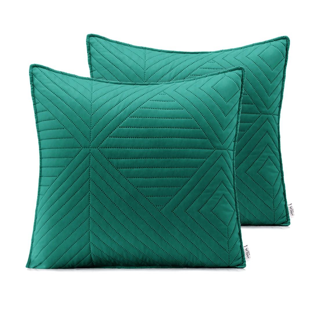 Pudebetræk 45x45 - RESTILO Softa, grøn mikrofiber (2 stk) billede
