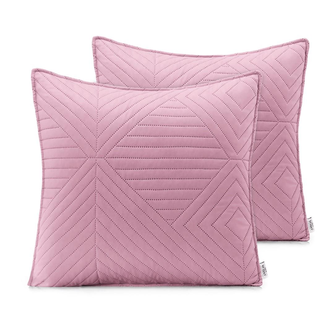 Pudebetræk 45x45 - RESTILO Softa i pudderlyserød mikrofiber (2 stk.) billede