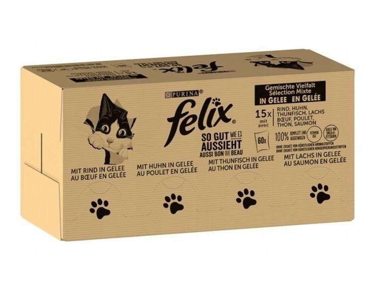 Vådfoder til kat – Purina Felix Mix 120 x 85 g billede