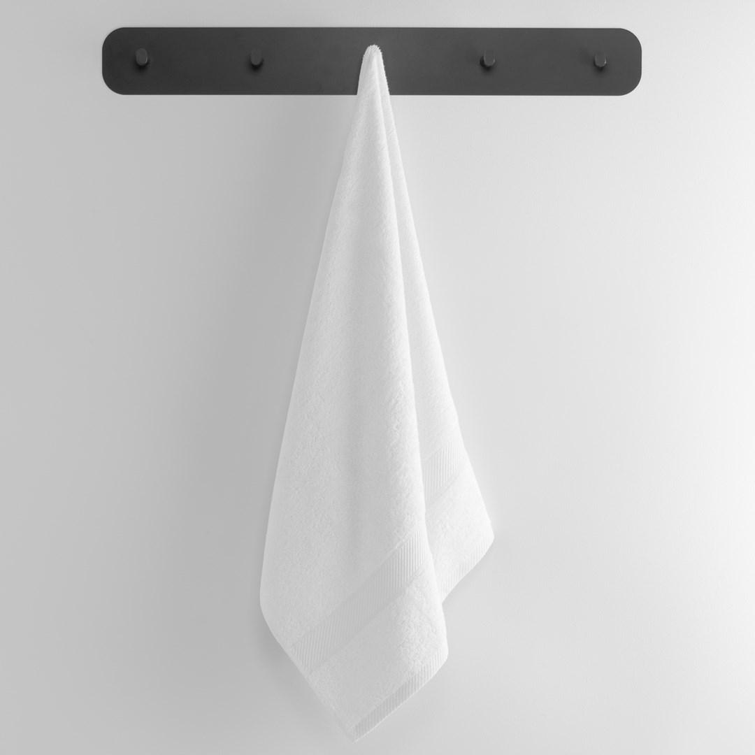 Håndklæde 50×100 cm - hvid bambus/bomuld (Bamby) billede