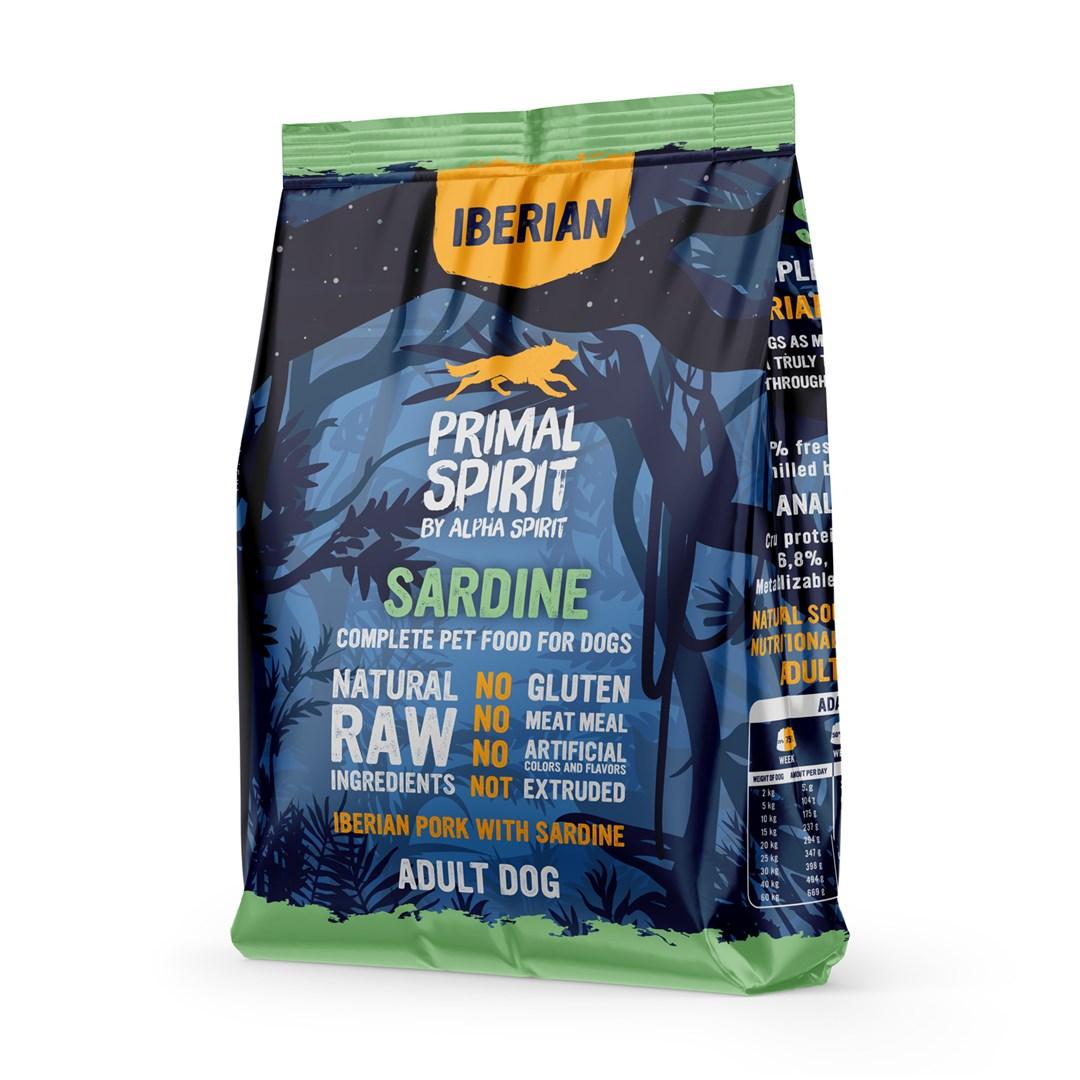 Hundefoder PRIMAL SPIRIT Iberian Sardine, semi-fugtigt - 1 kg billede