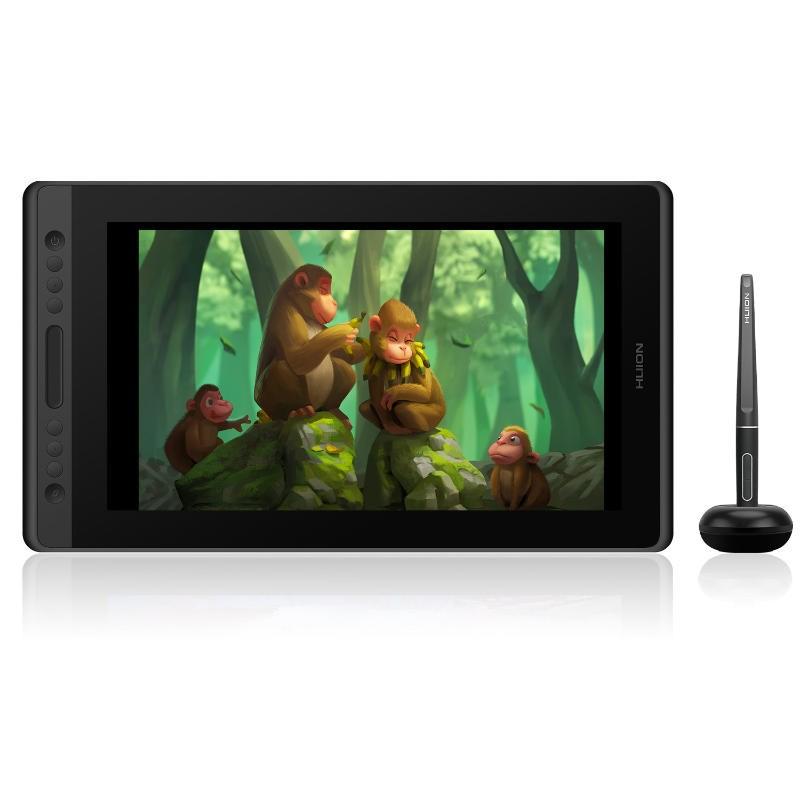 Tegneplade med skærm HUION Kamvas Pro 16 - 15,6" FHD, 5080 lpi, USB, sort billede