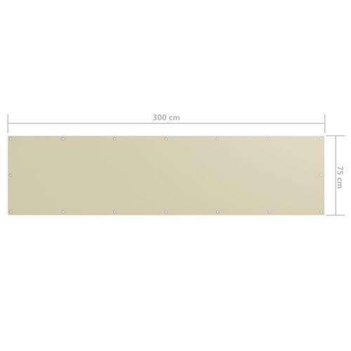 Altanafskærmning 75x300 cm oxfordstof cremefarvet