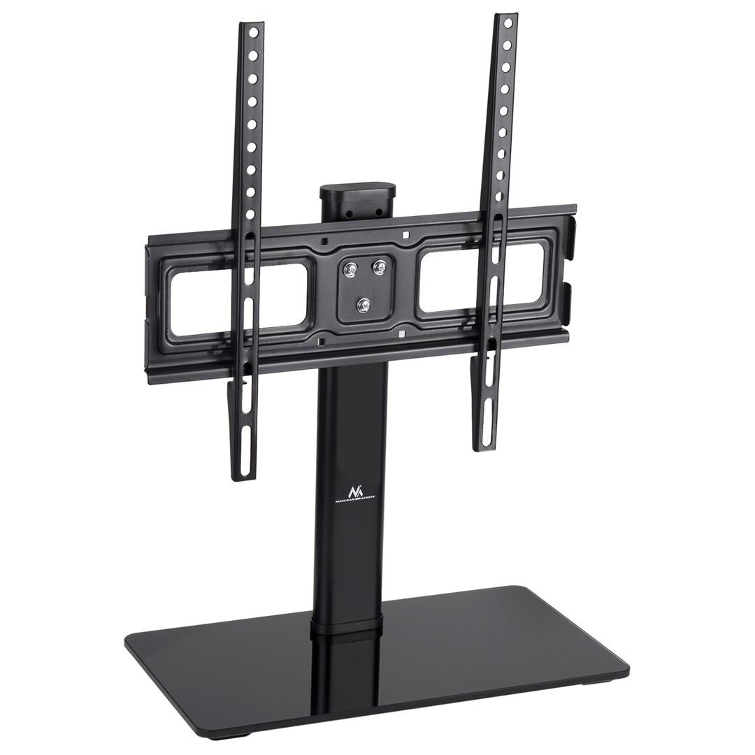 TV bordstand – Maclean MC-450, universal 32–65", VESA 400×400, hærdet glas, højdejusterbar, max 40 kg billede