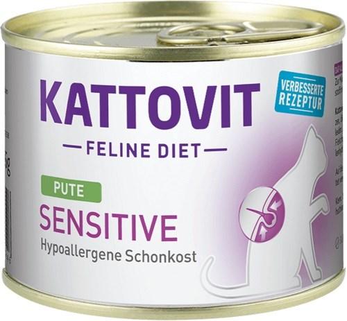 Vådfoder til kat – Kattovit Sensitive Kalkun 185 g billede
