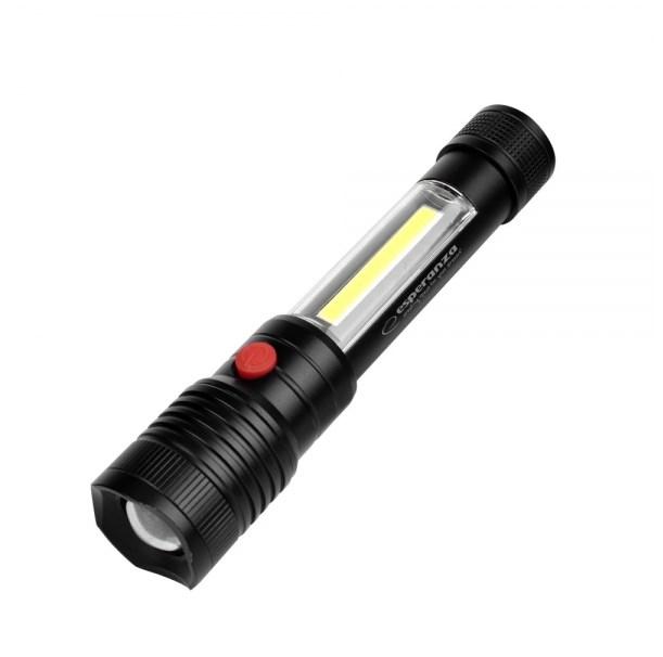 Lommelygte LED – Esperanza Apate, sort, håndmodel billede