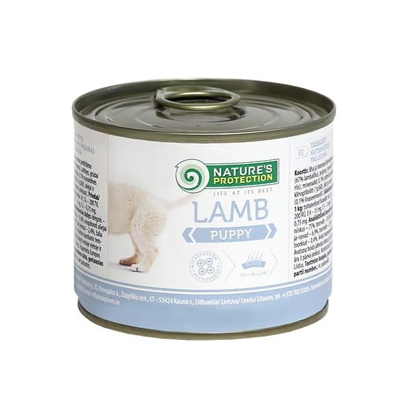 Hvalpefoder vådfoder med lam - Nature’s Protection 200 g billede