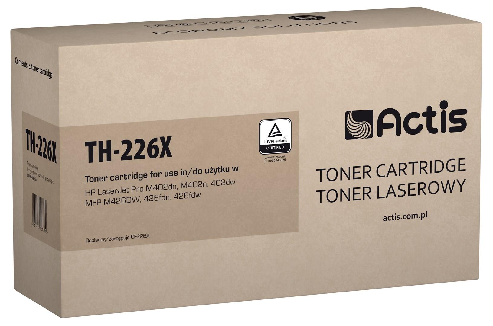 Toner til HP – Actis TH-226X, sort, 9.000 sider (erstatter HP 226X CF226X) billede