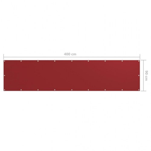 Altanafskærmning 90x400 cm oxfordstof rød