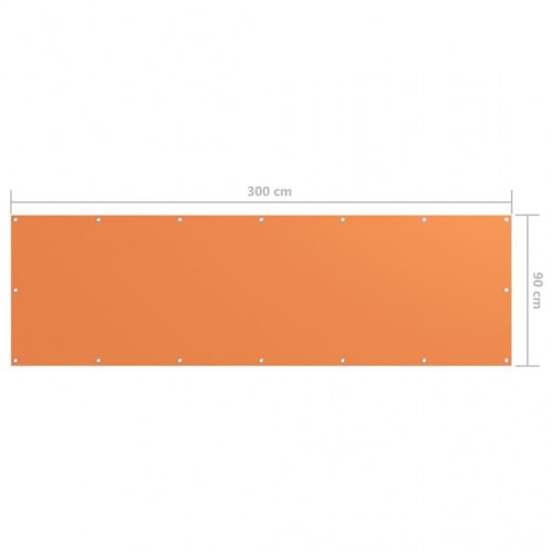 Altanafskærmning 90 × 300 cm i oxfordstof - orange