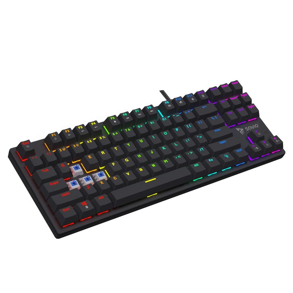 Gaming tastatur Savio Tempest X2 RGB - mekanisk, Outemu Blue, QWERTY billede