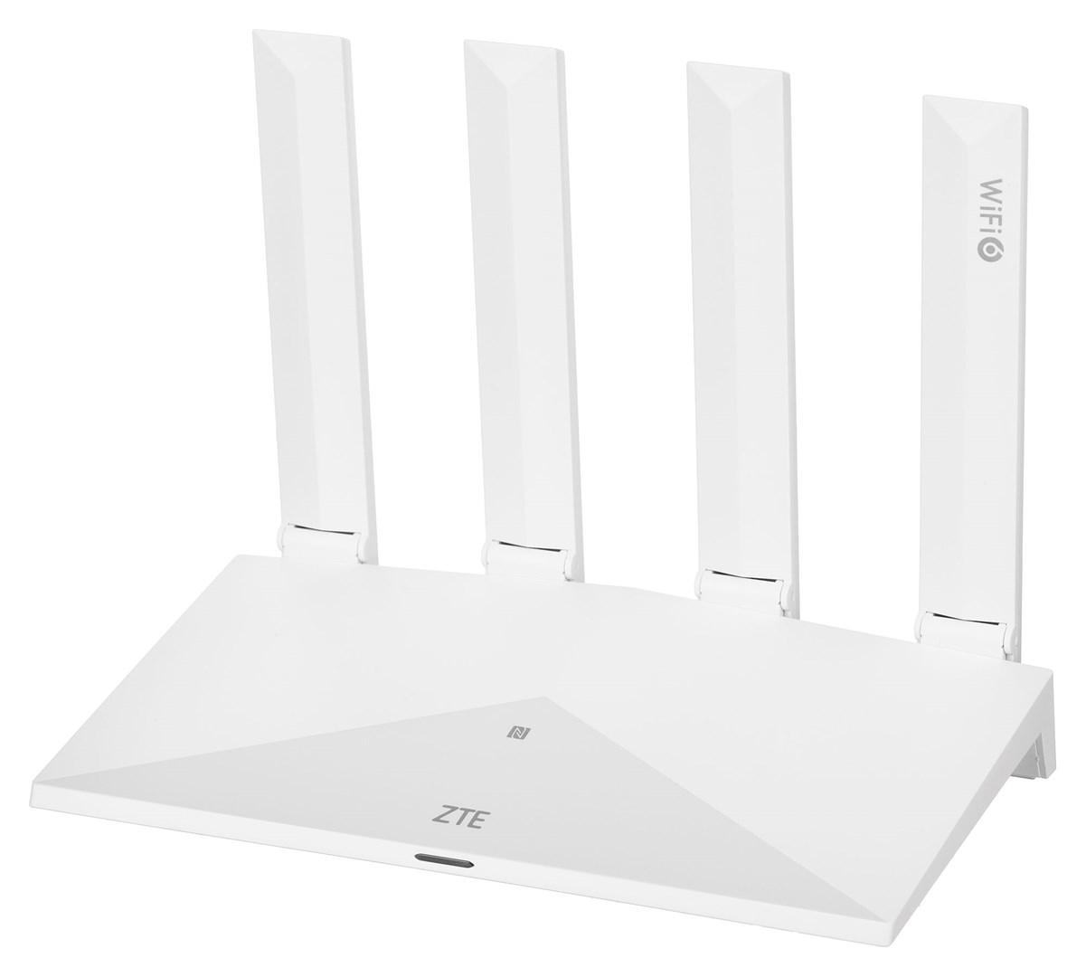 Wi‑Fi 6 router ZTE T3000 IDU – hvid billede
