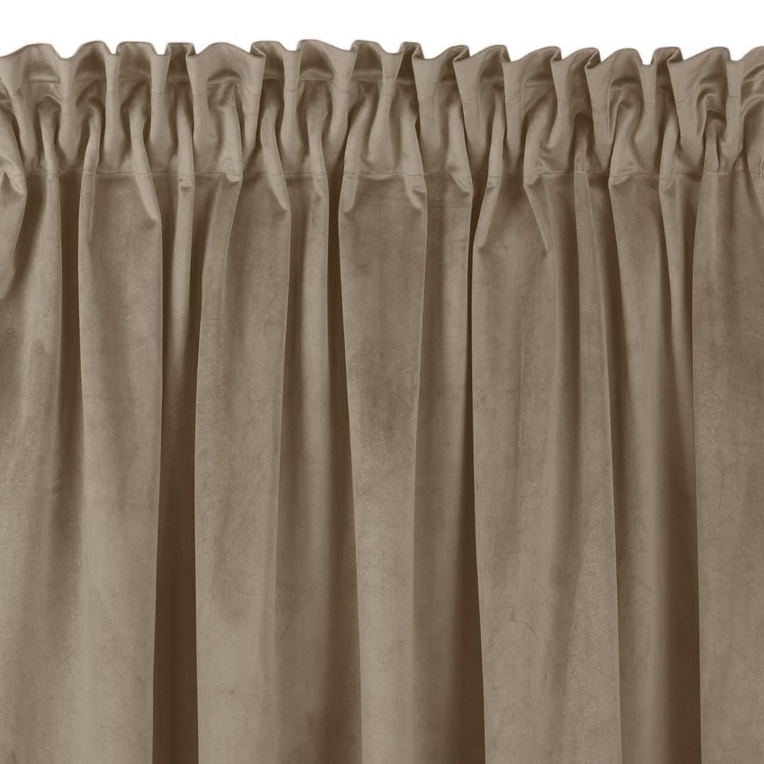 Mørklægningsgardin fløjl VILA 265x225 cm - beige - HOMEDE billede