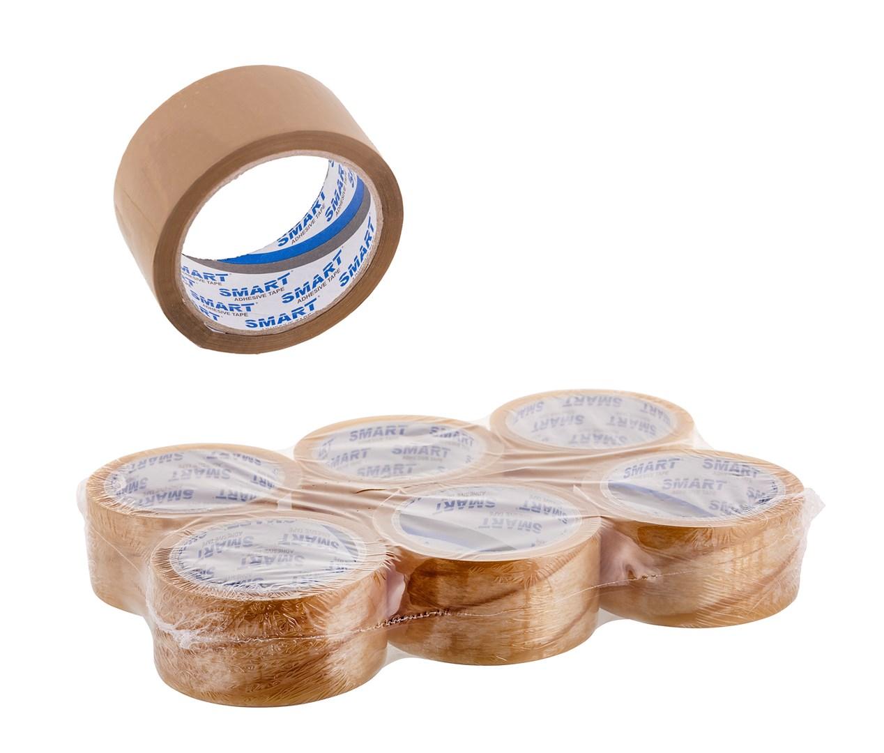 Pakketape grå 48 mm x 60 m - BESTPAK, 6 ruller billede