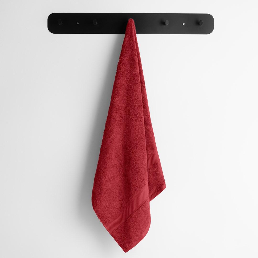 Håndklæde 70x140 cm - rød bambus/bomuld, Bamby billede