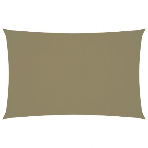 Solsejl 2x5 m rektangulær oxfordstof beige