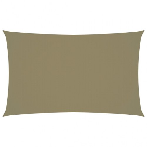 Solsejl 3x6 m rektangulær oxfordstof beige