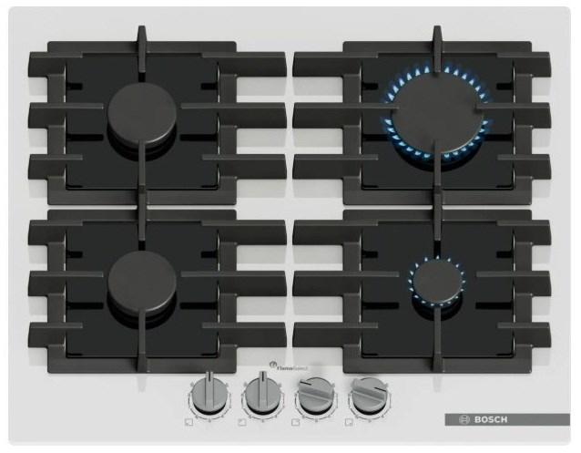 Gas-kogeplade Bosch Serie 6 PPP6A2I40 – hvid/sort, 60 cm billede