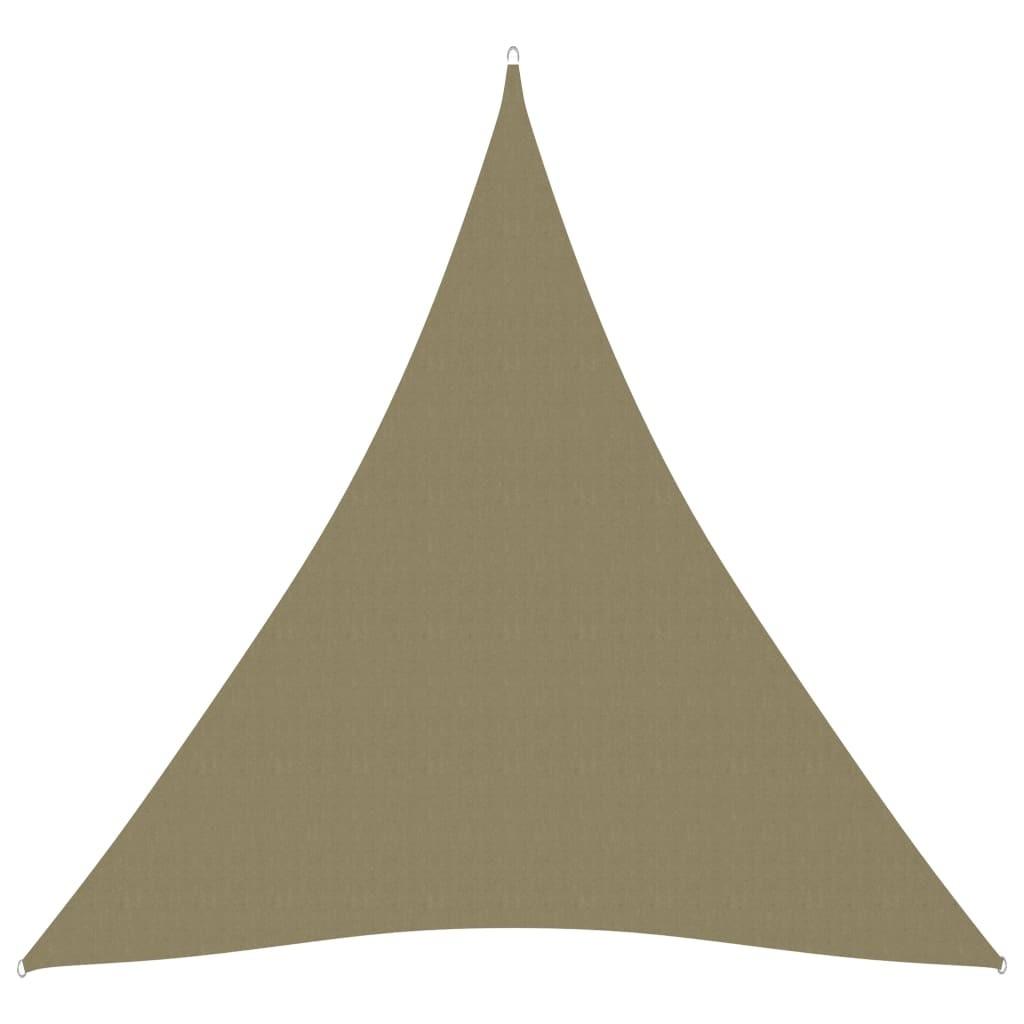 Solsejl 4x5x5 m oxfordstof trekantet beige