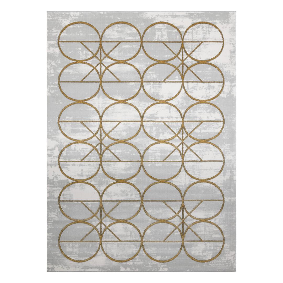 Gulvtæppe 160x220 cm Hakano Estema Circles - cremefarvet billede