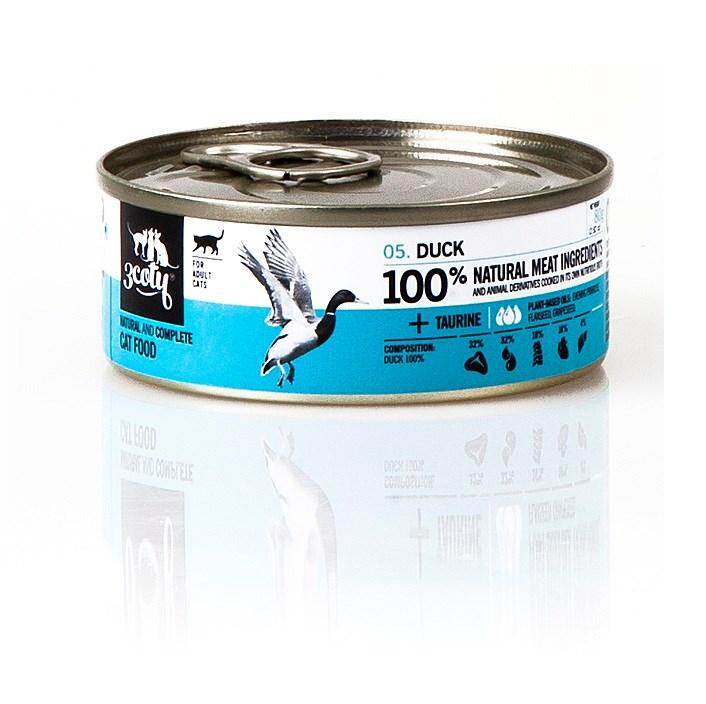 Vådfoder til kat - 3coty And, 80 g billede