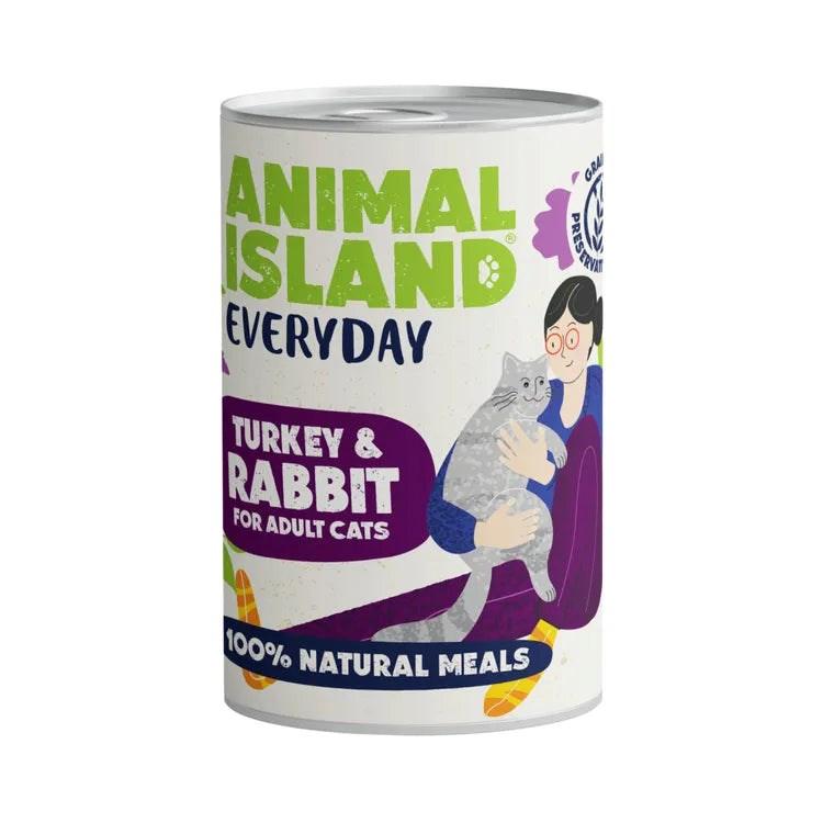 Vådfoder til kat – ANIMAL ISLAND Everyday kalkun & kanin, 400 g billede