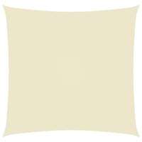 Solsejl 5x5 m firkantet oxfordstof cremefarvet
