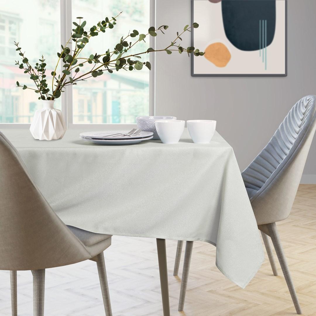 Bordløber AmeliaHome Gaia - creme, præget plante, 40×250 cm billede
