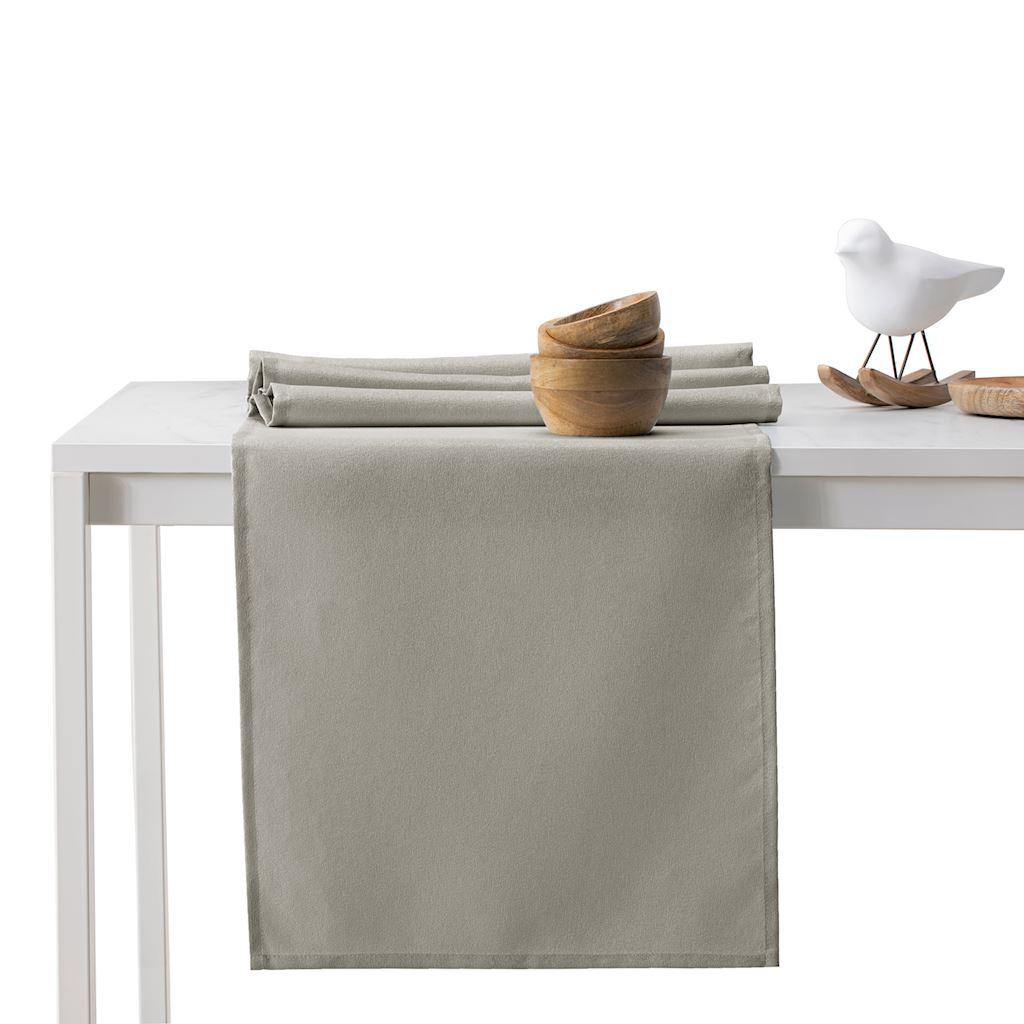 Dug rektangulær AmeliaHome Empire - cappuccino, glat, 115×300 cm + bordløber 30×300 cm billede