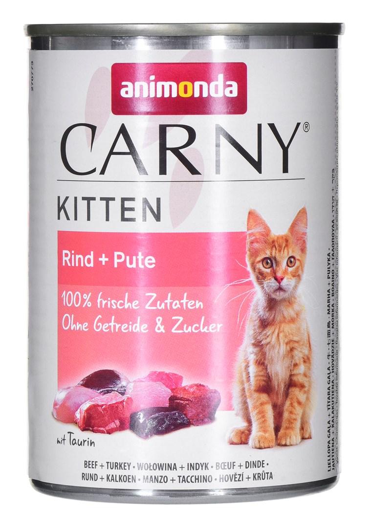Vådfoder til kattekillinger – Animonda Carny Kitten Okse & Kalkun 400 g billede