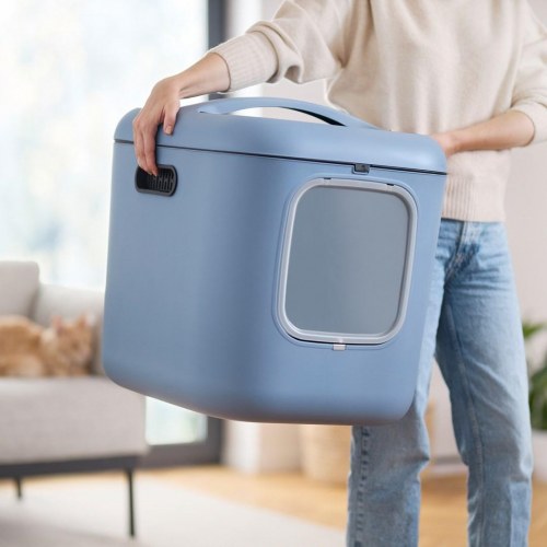 Kattebakke med kulfilter rotho Biala XL - blå