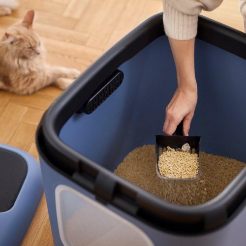 Kattebakke med kulfilter rotho Biala XL - blå