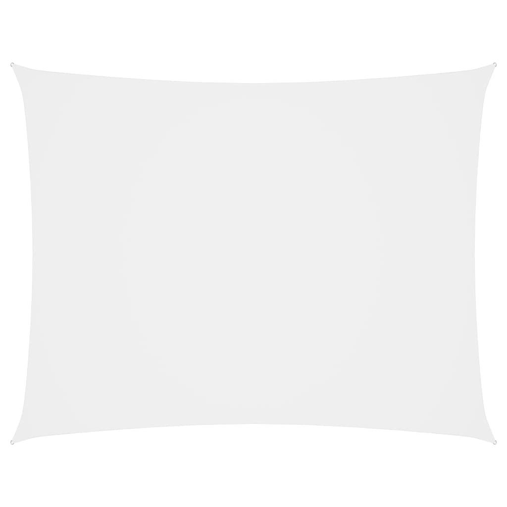 Solsejl 2X2,5 M Rektangulær Oxfordstof Hvid - 6 x 7 m