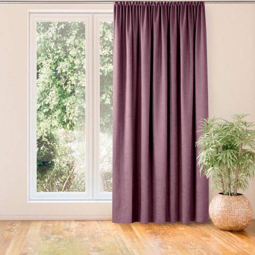 Mørklægningsgardin chenille 560×225 cm – lilla, klassisk, HOMEDE MILANA