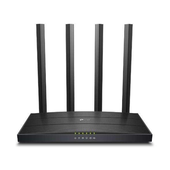 WiFi router TP-Link Archer C6U – Gigabit, dual-band 2,4/5 GHz, sort billede