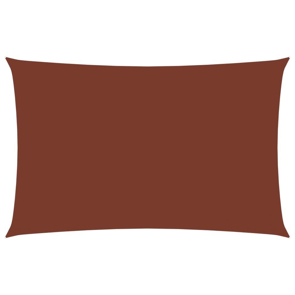 Solsejl 2x5 m rektangulær oxfordstof terrakotta