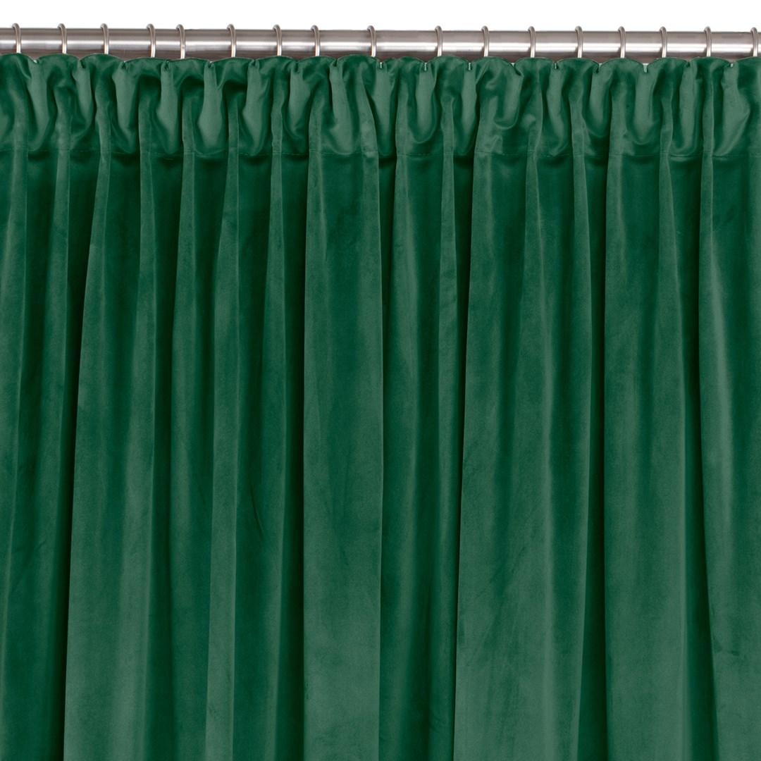 Mørklægningsgardin fløjl 135x245 cm - flaskegrøn | HOMEDE VILA billede