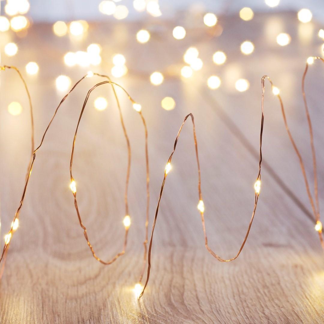 Lyskæde LED kobbertråd – varm hvid, 1,3 m | DecoKing Old Collections billede