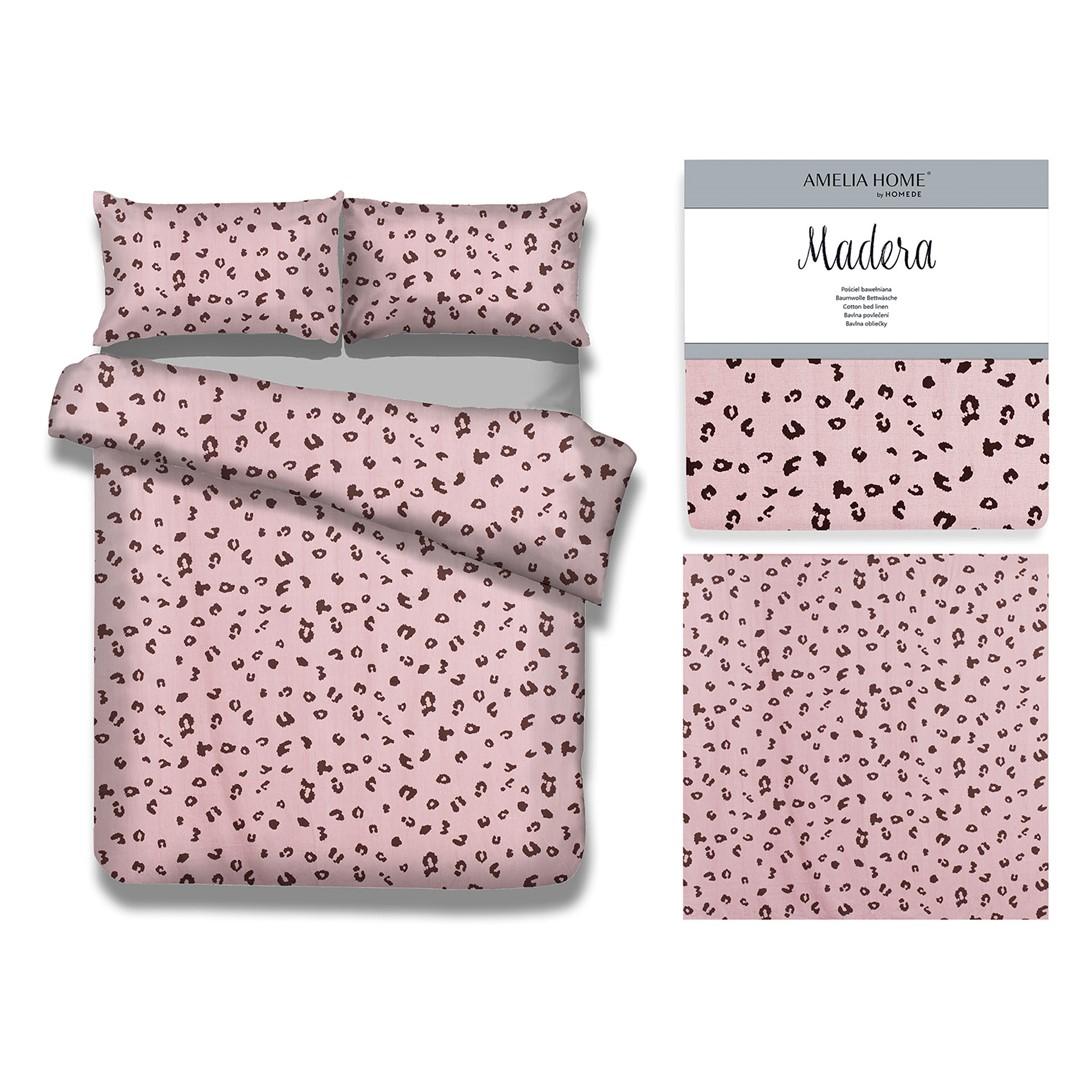 Sengetøjssæt dobbeltdynebetræk 200x200 + 2x 80x80 - Amelia Home Madera, blå, trykt klassisk motiv billede