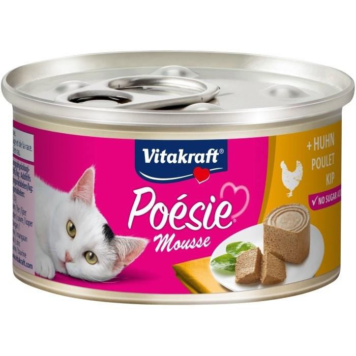 Vådfoder til kat – Vitakraft Poésie Mousse med kylling, 85 g billede