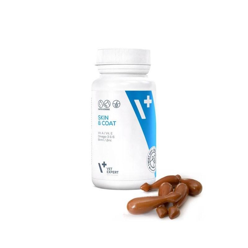 Kosttilskud til hud og pels – VetExpert Skin & Coat, hund og kat, 30 kapsler billede