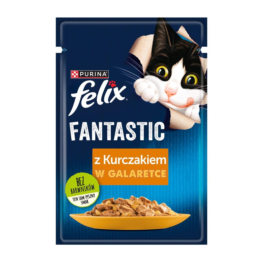 Vådfoder til kat – Purina Felix Fantastic med kylling i gelé, 85 g billede