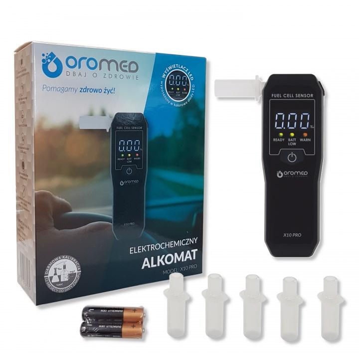Alkometer - Oromed X10 PRO, elektro-kemisk, 0-4 %, sort billede