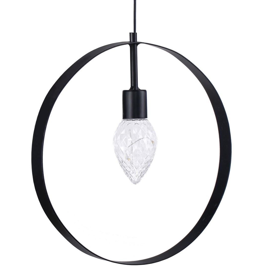 Julebelysning pendel DUARA - sort, industriel, indendørs - DecoKing billede
