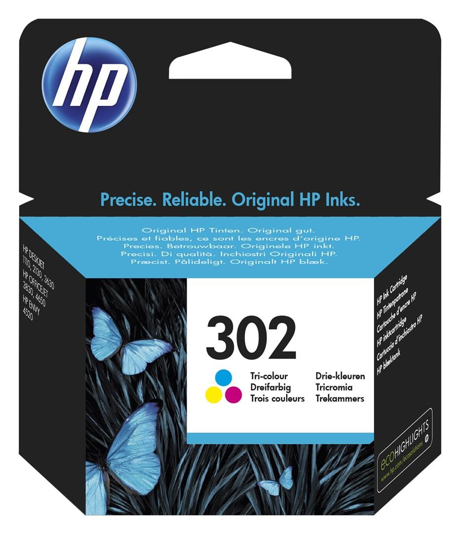 Blækpatron HP 302 trefarvet - original billede