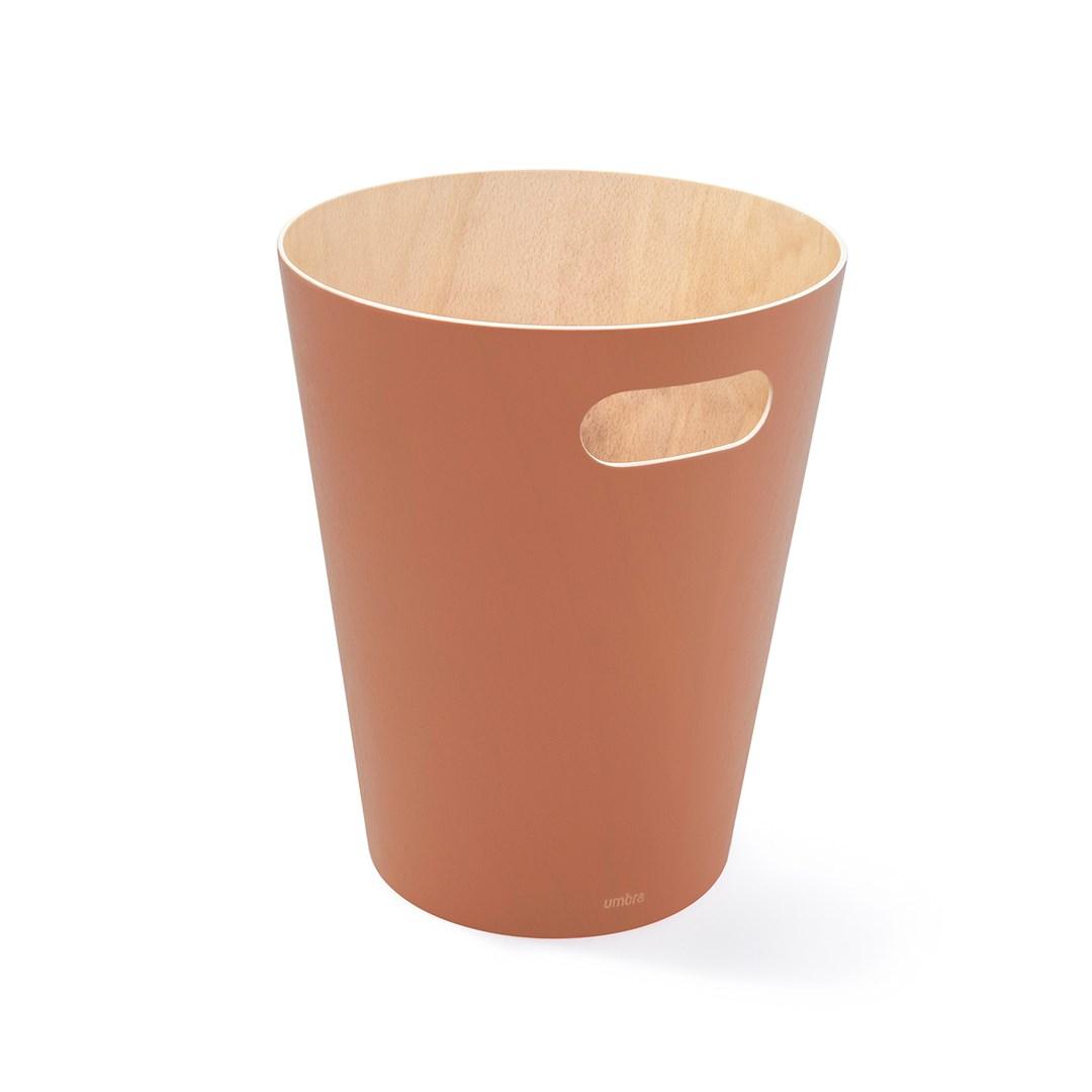 Affaldsspand til køkken - Umbra Woodrow, brunrød, 7,5 l